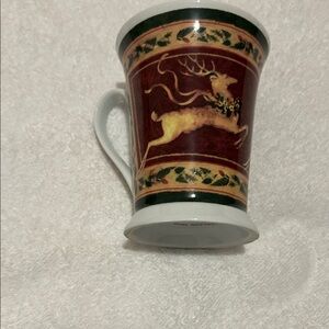 Pimpernel Reindeer Mug with Red and Green Design